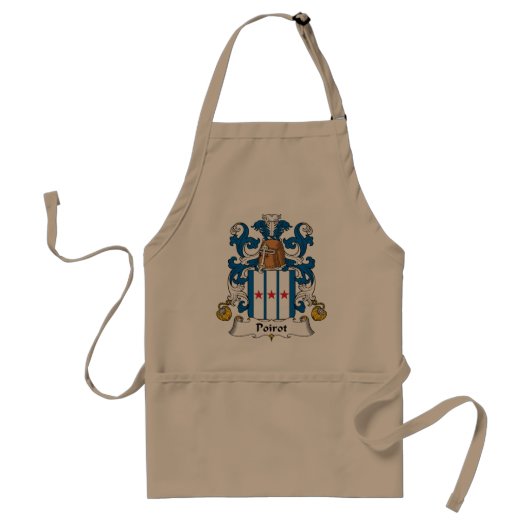 Poirot Family Crest Standaard Schort (Voorkant)