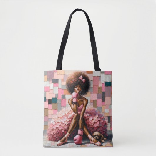 Poise and Punch: Ballerina Boxer Canvas Tas (Voorkant)