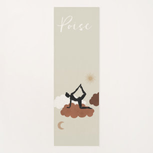 Poise balans grace Yoga stretch wolken zon maan Yogamat