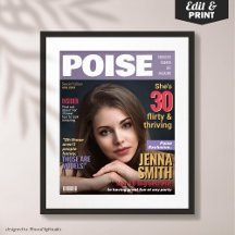 Poise Magazine Hoesje Sjabloon 30ste verjaardagsca
