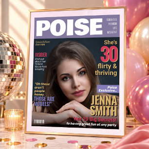 Poise Magazine Omslag Sjabloon 30e Verjaardag Cade Poster