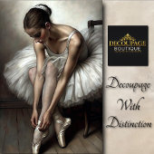 Poised Ballerina Dancer Decoupage Tissuepapier