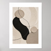 Poised Circles | Minimal Abstract Plaster Art Prin Poster (Voorkant)