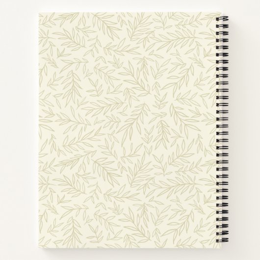 Poised & Powerful Ivory and Gold Spiral Notebook Notitieboek (Achterkant)