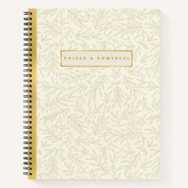 Poised & Powerful Ivory and Gold Spiral Notebook Notitieboek
