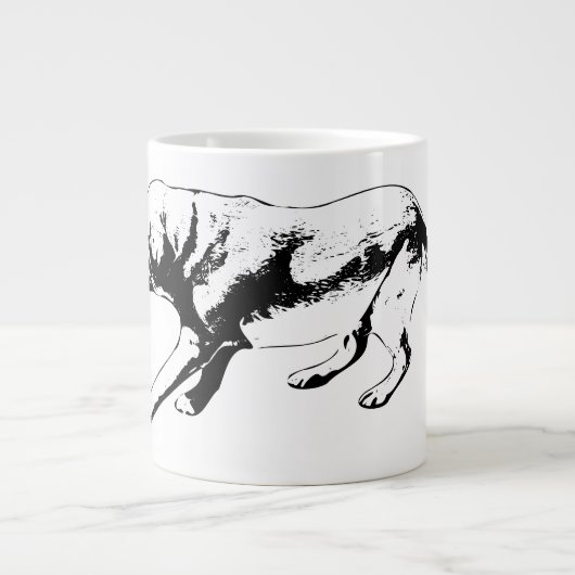 Poised Stride – zijprofiel Grote Koffiekop (Voorkant)