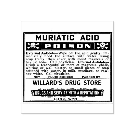 POISON Apothecary Label Rubber Stempel (Afrduk)