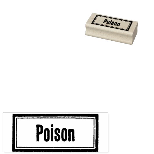 POISON Apothecary  Label Rubber Stempel (Gestempeld)