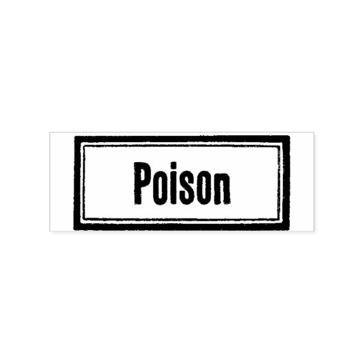 POISON Apothecary Label Rubber Stempel (Afrduk)