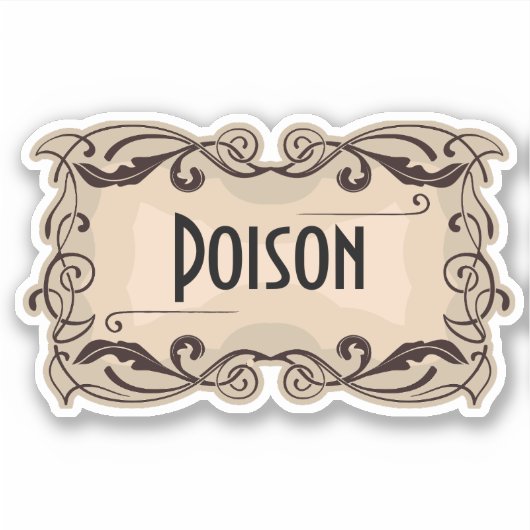 Poison Apothecary Vertical Label (Voorkant)