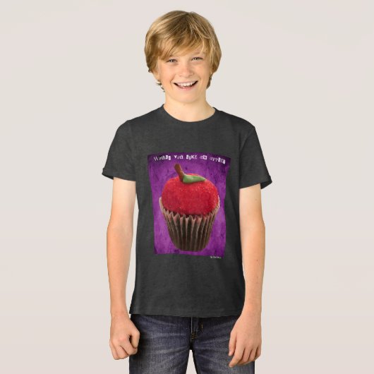 Poison Apple Cupcake Tri-Blend Shirt (Voorkant volledig)