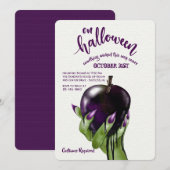 Poison Apple Halloween Invitation Kaart (Voorkant / Achterkant)