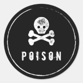 Poison Bottle - Alcohol flesetiket voor Halloween Ronde Sticker (Voorkant)