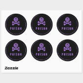 Poison Bottle - Alcohol flesetiket voor Halloween Ronde Sticker (Vel)