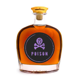 Poison Bottle - Alcohol flesetiket voor Halloween Ronde Sticker