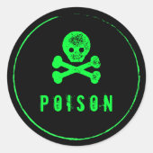 Poison Bottle - Alcohol flesetiket voor Halloween Ronde Sticker (Voorkant)