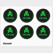 Poison Bottle - Alcohol flesetiket voor Halloween Ronde Sticker (Vel)