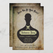 Poison Bottle Halloween Party Invitation Kaart (Voorkant / Achterkant)