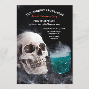 Poison Brew Halloween Invitation Kaart