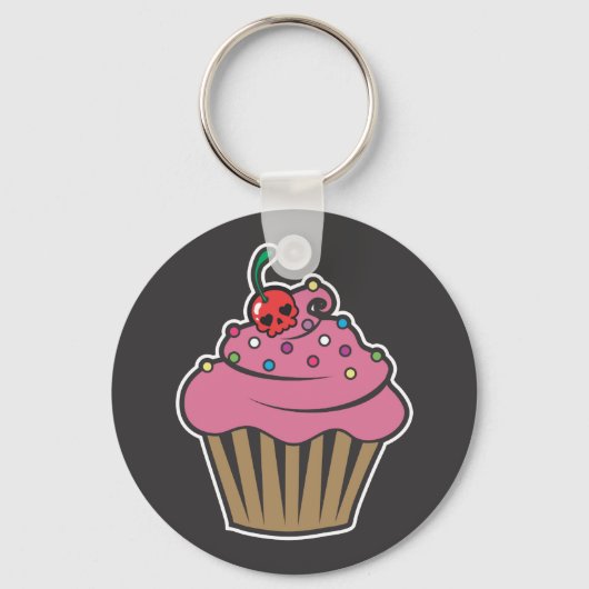 Poison Cherry Cupcake Sleutelhanger (Voorkant)