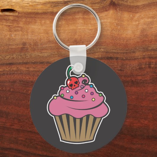 Poison Cherry Cupcake Sleutelhanger (Voorkant)