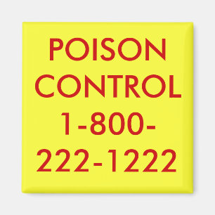POISON CONTROL1-800-222-1222 MAGNEET