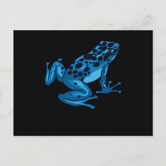 Poison Dart Frog Blue Funny Wild Dierenvriend Feestdagenkaart (Voorkant)