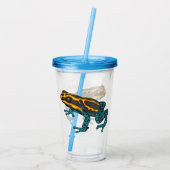 Poison dart frog cartoon illustratie acryl drinkbeker (Achterkant)