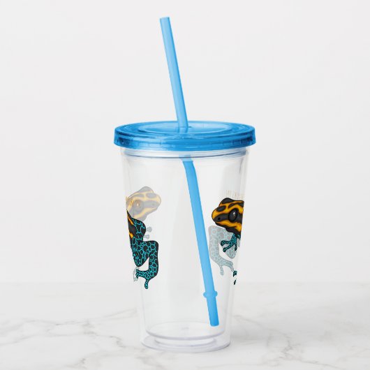 Poison dart frog cartoon illustratie acryl drinkbeker (Links)
