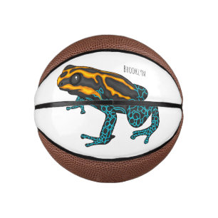 Poison dart frog cartoon illustratie basketbal