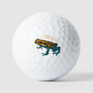 Poison dart frog cartoon illustratie golfballen