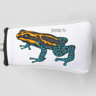 Poison dart frog cartoon illustratie golfheadcover