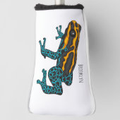 Poison dart frog cartoon illustratie golfheadcover (Draai 90)