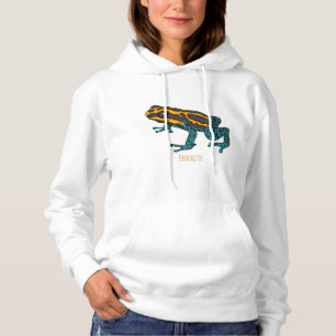 Poison dart frog cartoon illustratie hoodie