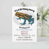 Poison dart frog cartoon illustratie kaart (Staand voorkant)