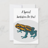 Poison dart frog cartoon illustratie kaart (Achterkant)