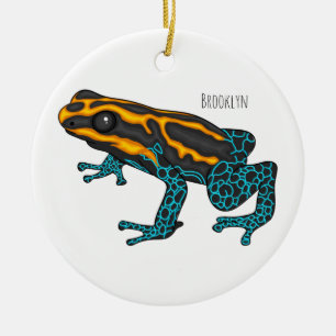 Poison dart frog cartoon illustratie keramisch ornament
