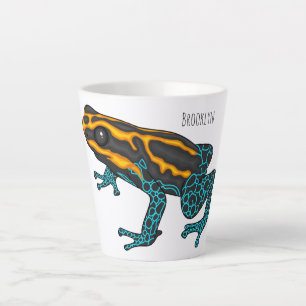 Poison dart frog cartoon illustratie latte mok