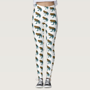 Poison dart frog cartoon illustratie leggings