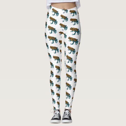 Poison dart frog cartoon illustratie leggings (Voorkant)