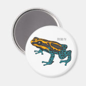 Poison dart frog cartoon illustratie magneet (Voorkant / Achterkant)