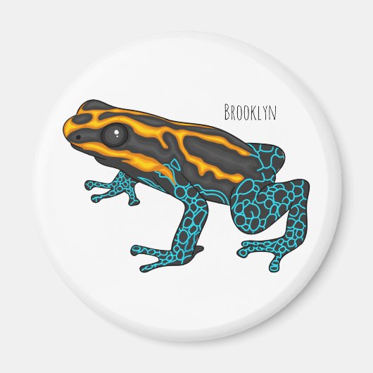 Poison dart frog cartoon illustratie magneet (Voorkant)