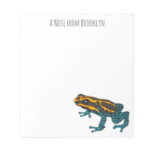 Poison dart frog cartoon illustratie notitieblok