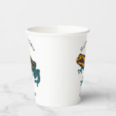 Poison dart frog cartoon illustratie papieren bekers (Links)