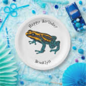 Poison dart frog cartoon illustratie papieren bordje (Feest)