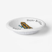 Poison dart frog cartoon illustratie papieren kommen (Gebogen)