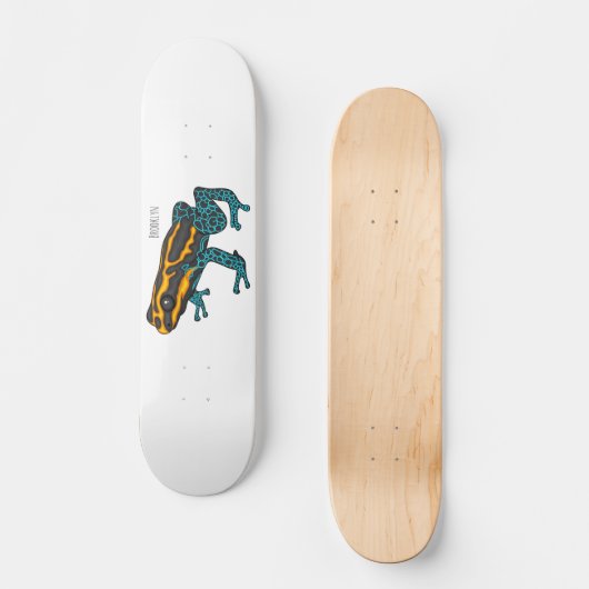 Poison dart frog cartoon illustratie persoonlijk skateboard (Voorkant)