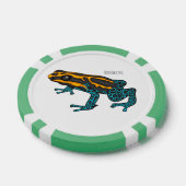 Poison dart frog cartoon illustratie poker chips (Enkel)