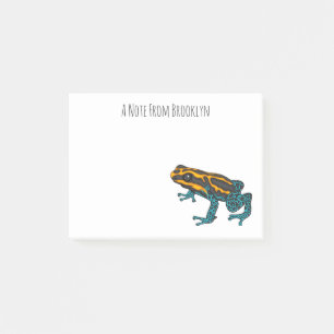 Poison dart frog cartoon illustratie post-it® notes
