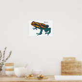 Poison dart frog cartoon illustratie poster (Keuken)